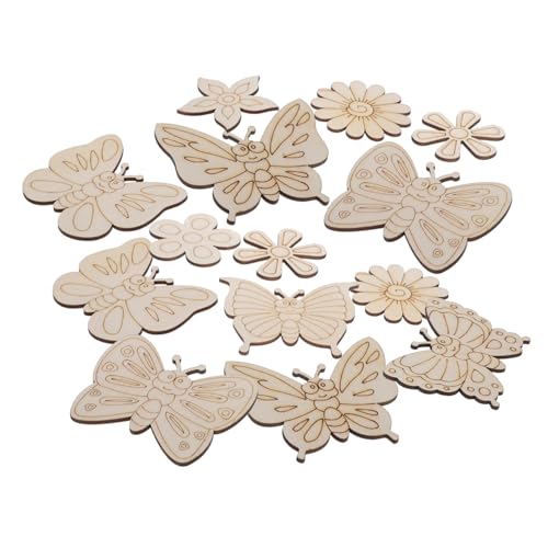 FIXOSHEE 18 Stück Teiliges Holzscheiben Bastelset mit Schmetterling und Blumen Naturbelassene Holzplatten zum Bemalen und Dekorieren DIY Holzdekoration für Kreative Handwerksprojekte und FIXOSHEE 18 Stück Teiliges Holzscheiben Bastelset mit Schmetterling und Blumen Naturbelassene Holzplatten zum Bemalen und Dekorieren DIY Holzdekoration für Kreative Handwerksprojekte und von FIXOSHEE