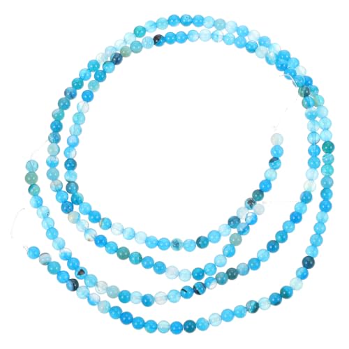 FIXOSHEE 180 Stück Runde Streifen Chalcedon Perlen Natürliche DIY Schmuckperlen für Armbänder Basteln Hochwertige Lose Edelstein Perlen Zubehör für Handgemachten Schmuck von FIXOSHEE