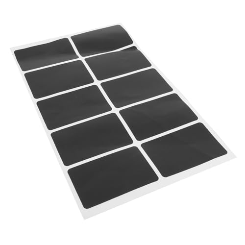FIXOSHEE 1Blatt Aufkleber Wiederverwendbare Kreideaufkleber für Lebensmittelbehälter und Einmachgläser Schwarz für Kreative DIY Projekte und Vielseitige von FIXOSHEE