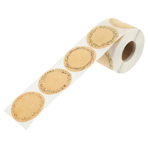FIXOSHEE 1Rolle Dekorativer Geschenkverpackungsetikett Selbstklebende Aufkleber aus Kraftpapier für Backwaren Bonbontüten und Kreative Verpackungen für Handwerksprojekte FIXOSHEE 1Rolle Dekorativer Geschenkverpackungsetikett Selbstklebende Aufkleber aus Kraftpapier für Backwaren Bonbontüten und Kreative Verpackungen für Handwerksprojekte von FIXOSHEE