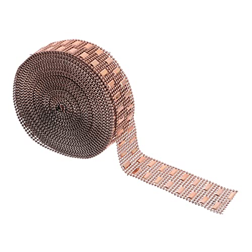 FIXOSHEE 1Rolle Diamantband Reihig Roségold Bling Mesh Wrap für DIY und Partydekoration Yards Lange Strasskette für Vasen Kuchen und Mehr FIXOSHEE 1Rolle Diamantband Reihig Roségold Bling Mesh Wrap für DIY und Partydekoration Yards Lange Strasskette für Vasen Kuchen und Mehr von FIXOSHEE