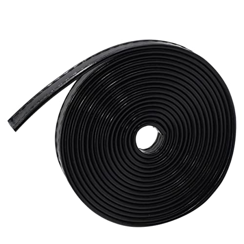 FIXOSHEE 1Rolle Doppelseitiger PU Lederstreifen Schwarz Hochwertiges DIY Taschenmaterial für Nähbeutelzubehör Flexible Anwendung und Einfache Anpassung von FIXOSHEE