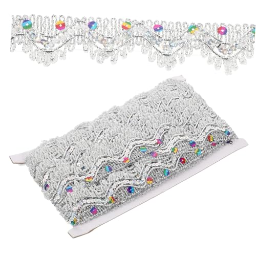 FIXOSHEE 1Rolle Funktionsfähiger Paillettenbesatz für DIY Kleidung Ethnische Stickerei mit Quasten für Taschen Vorhänge und Projekte Breit Glänzende FIXOSHEE 1Rolle Funktionsfähiger Paillettenbesatz für DIY Kleidung Ethnische Stickerei mit Quasten für Taschen Vorhänge und Projekte Breit Glänzende von FIXOSHEE