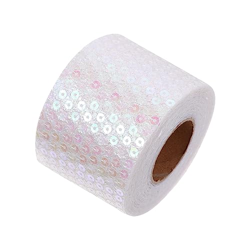 FIXOSHEE 1Rolle Geschenkband mit Pailletten Stickerei Hochwertiges DIY Gurtband für Dekorationen Vielseitig Einsetzbar für Partys Hochzeiten und FIXOSHEE 1Rolle Geschenkband mit Pailletten Stickerei Hochwertiges DIY Gurtband für Dekorationen Vielseitig Einsetzbar für Partys Hochzeiten und von FIXOSHEE
