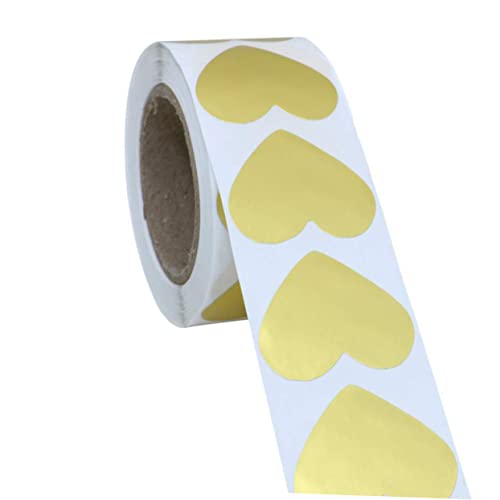 FIXOSHEE 1Rolle Herzform Aufkleber Selbstklebende Danke für Kekse Bäckerei DIY Umweltfreundliches Papiermaterial für Hochzeiten und Feiern von FIXOSHEE