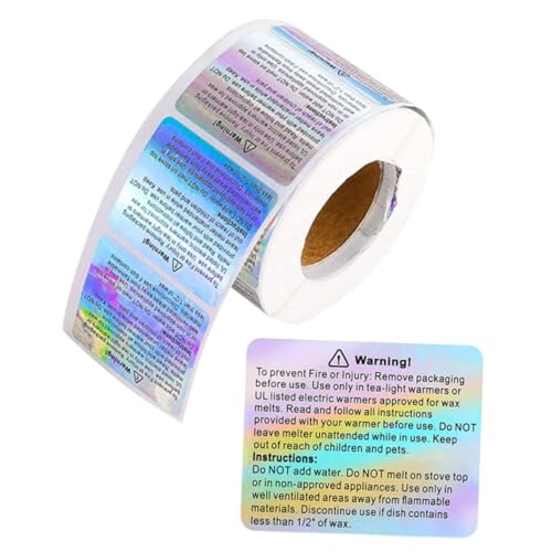 FIXOSHEE 1Rolle Kerzenwarnetiketten Sicherheitsaufkleber für Kerzenherstellung und DIY Langlebige Glasaufkleber für Warnschilder und Einfache Anwendung Glatten Oberflächen FIXOSHEE 1Rolle Kerzenwarnetiketten Sicherheitsaufkleber für Kerzenherstellung und DIY Langlebige Glasaufkleber für Warnschilder und Einfache Anwendung Glatten Oberflächen von FIXOSHEE