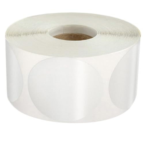 FIXOSHEE 1Rolle Runde Abnehmbare Etikettenaufkleber Transparente Klebepunkte für Geschenkanhänger Selbstklebend und Vielseitig Einsetzbar für Büro Schule und Bastelprojekte von FIXOSHEE