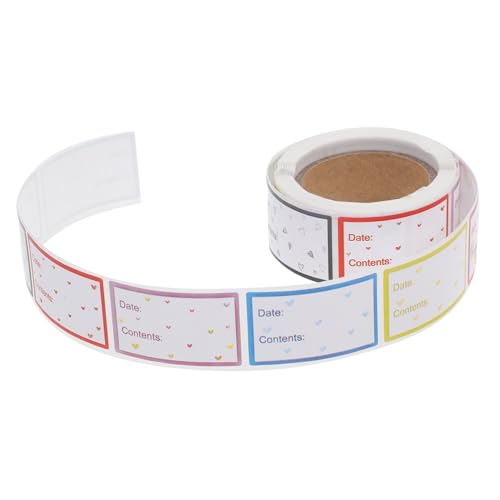 FIXOSHEE 1Rolle Selbstklebende Lebensmittelsicherheitsetiketten Abnehmbare Aufkleber für Lebensmittelbehälter Gefrierschrank Leere Beschriftungsaufkleber für Flaschen FIXOSHEE 1Rolle Selbstklebende Lebensmittelsicherheitsetiketten Abnehmbare Aufkleber für Lebensmittelbehälter Gefrierschrank Leere Beschriftungsaufkleber für Flaschen von FIXOSHEE