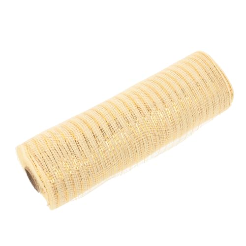 FIXOSHEE 1Rolle Tüllband mit Glitzer Yards Dekoratives Mesh Tüll für DIY Bastelprojekte Hochzeitsdekoration Geschenkverpackungen und Blumenstraußverzierung Cremefarben FIXOSHEE 1Rolle Tüllband mit Glitzer Yards Dekoratives Mesh Tüll für DIY Bastelprojekte Hochzeitsdekoration Geschenkverpackungen und Blumenstraußverzierung Cremefarben von FIXOSHEE