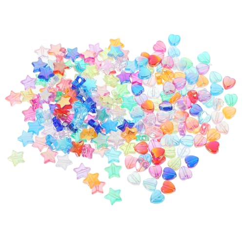FIXOSHEE 1Satz DIY Perlen Acryl Herz und Sternperlen für Schmuckherstellung Bastelperlen für Armbänder und Stabiler Schnur FIXOSHEE 1Satz DIY Perlen Acryl Herz und Sternperlen für Schmuckherstellung Bastelperlen für Armbänder und Stabiler Schnur von FIXOSHEE