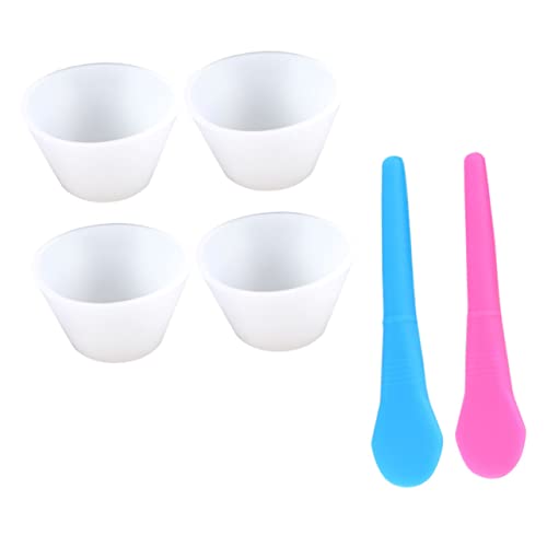 FIXOSHEE 1Satz DIY Silikon Mischbecher mit Rührstöcken Große Silikonbecher und Farbige Rührstäbe für Epoxidharz Handwerksprojekte Langlebig und Sicher für Basteln von FIXOSHEE