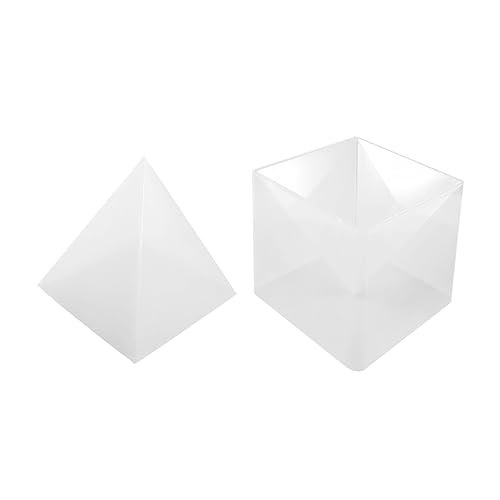 FIXOSHEE 1Satz DIY Silikonform Pyramide mit Sockel für Handwerksprojekte Robuste Gießform für Epoxidharz Dekorative Wohnkultur Langlebig und Wiederverwendbar von FIXOSHEE