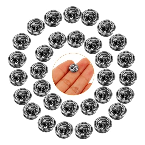 FIXOSHEE 1Satz Sicherungsstifte für Emaille Pins Stabiler Rückverschluss für DIY Handwerk Basteln von Broschen und Anstecknadeln Einfaches Handling und Sichere von FIXOSHEE