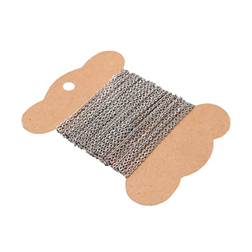 FIXOSHEE 1Stück Schmuckkette DIY Kettenzubehör für Schmuckherstellung und Basteln Glänzende und Langlebige Metallkette für Projekte von FIXOSHEE
