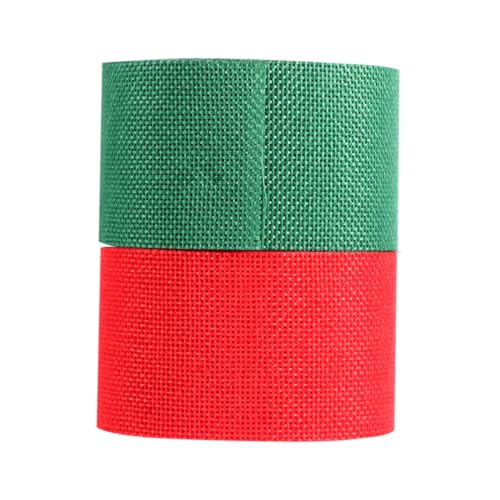 FIXOSHEE 2 Rollen Juteband Breit Lang Rot und Grün Langlebiges Dekoband für Weihnachten Hochzeit Geschenkverpackung DIY Basteln Schleifen Girlanden und Festdekoration FIXOSHEE 2 Rollen Juteband Breit Lang Rot und Grün Langlebiges Dekoband für Weihnachten Hochzeit Geschenkverpackung DIY Basteln Schleifen Girlanden und Festdekoration von FIXOSHEE