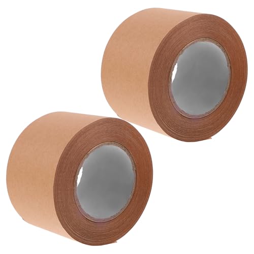 FIXOSHEE 2 Rollen Klebeband aus Kraftpapier Versandband, Papier Klebeband Bandspender Doppelklebeband Nachfüllungen Hochleistungs-Verpackungsband Hochleistungsklebeband zum Verpacken von FIXOSHEE