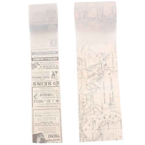FIXOSHEE 2 Rollen Retro Dekoratives Washi Tape Breites Scrapbooking Klebeband DIY Tagebuch Aufkleber Vintage Papiermaterial Wiederablösbar Einfach zu Schneiden und Anbringen FIXOSHEE 2 Rollen Retro Dekoratives Washi Tape Breites Scrapbooking Klebeband DIY Tagebuch Aufkleber Vintage Papiermaterial Wiederablösbar Einfach zu Schneiden und Anbringen von FIXOSHEE