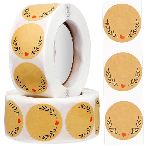FIXOSHEE 2 Rollen Runde Kraftpapieraufkleber Aufkleber Rolle Handgemachte Sticker für Backwaren Verpackungen Tüten und Umschläge Selbstklebend mit Liebevollem Design FIXOSHEE 2 Rollen Runde Kraftpapieraufkleber Aufkleber Rolle Handgemachte Sticker für Backwaren Verpackungen Tüten und Umschläge Selbstklebend mit Liebevollem Design von FIXOSHEE