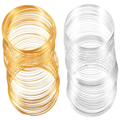 FIXOSHEE 2 Rollen Schmuckdraht aus rostfreiem Metall multifunktional verschleißfest biegsam für DIY Perlenarbeiten und Schmuckherstellung Gold Silberfarben für Bastelprojekte und Beading von FIXOSHEE
