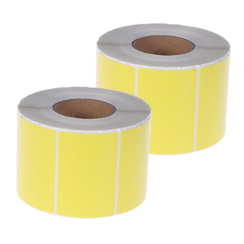 FIXOSHEE 2 Rollen Selbstklebende Thermoetiketten Je Matte Gelbe Thermopapier Aufkleber mit Glatter Oberfläche Vielseitig Haftend für Büro Versand und Organisation FIXOSHEE 2 Rollen Selbstklebende Thermoetiketten Je Matte Gelbe Thermopapier Aufkleber mit Glatter Oberfläche Vielseitig Haftend für Büro Versand und Organisation von FIXOSHEE