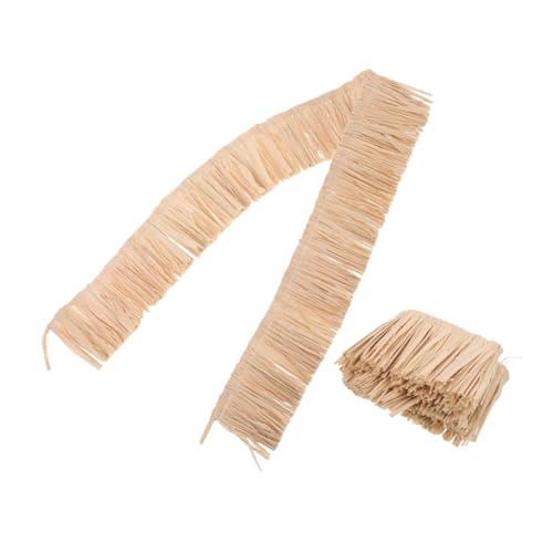 FIXOSHEE 2 STÜCK Handgefertigte Raffia Fransen Natürliche Strohtasseln für Hawaiian Party Supplies Vielseitige kreative Verzierung Atmungsaktive Sommer Accessoires für DIY Spielsachen von FIXOSHEE