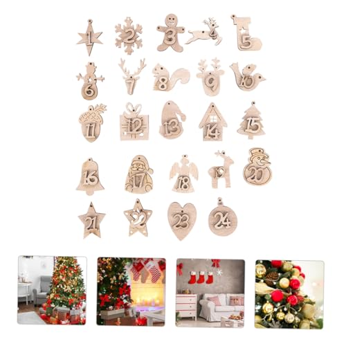 FIXOSHEE 2 Sätze Holz Weihnachtskalender Anhänger Teilig Xmas Hanging Calendar Tag Weihnachtsdeko Countdown Zahlen zum Basteln und Aufhängen für Baum Schlafzimmer Wohnzimmer FIXOSHEE 2 Sätze Holz Weihnachtskalender Anhänger Teilig Xmas Hanging Calendar Tag Weihnachtsdeko Countdown Zahlen zum Basteln und Aufhängen für Baum Schlafzimmer Wohnzimmer von FIXOSHEE