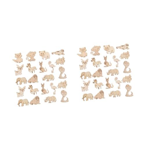 FIXOSHEE 2 Sätze Unbehandelte Tier Holzscheiben Holz Ausschnitte Für Diy Bastelarbeiten Handgemachte Holzdekorationen Für Haus Party Holztiere Bemalen 50 Stück * 2 FIXOSHEE 2 Sätze Unbehandelte Tier Holzscheiben Holz Ausschnitte Für Diy Bastelarbeiten Handgemachte Holzdekorationen Für Haus Party Holztiere Bemalen 50 Stück * 2 von FIXOSHEE