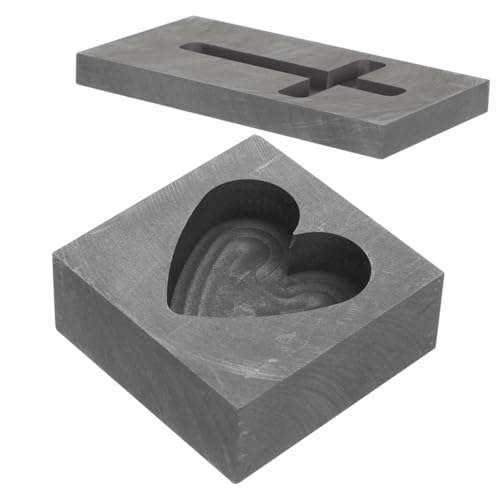 FIXOSHEE 2 Stck Graphit Gießformen Herz und Kreuzform für DIY Gold und Silberguss Hochtemperaturbeständig Korrosionsbeständig für Schmuckhandwerk und Bastelprojekte FIXOSHEE 2 Stck Graphit Gießformen Herz und Kreuzform für DIY Gold und Silberguss Hochtemperaturbeständig Korrosionsbeständig für Schmuckhandwerk und Bastelprojekte von FIXOSHEE