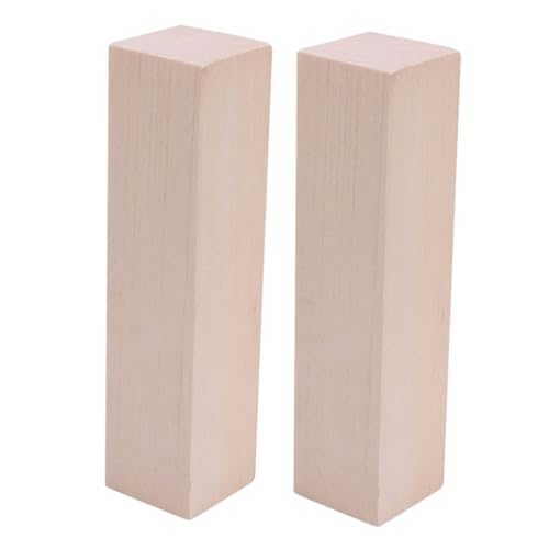 FIXOSHEE 2 Stück Basswood Schnitzholz Rechteckige Holzblöcke Weiches Lindenholz DIY Schnitzen Basteln Starter Holzplatten Bastelklötze für Anfänger von FIXOSHEE