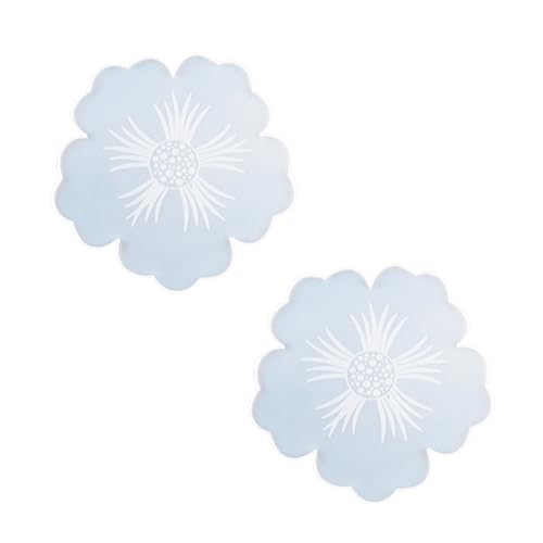 FIXOSHEE 2 Stück Blumen Silikonform für Kreative Untersetzer DIY Epoxidharz Gießform Robust Antihaftbeschichtet für Einzigartige Handwerksprojekte von FIXOSHEE