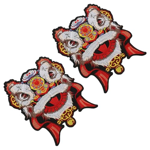FIXOSHEE 2 Stück Chinesische Tier Stickerei Applikationen Bestickte Löwentanz Patches für Kleidung Taschen DIY Nähen Zubehör Langlebig Hautfreundlich FIXOSHEE 2 Stück Chinesische Tier Stickerei Applikationen Bestickte Löwentanz Patches für Kleidung Taschen DIY Nähen Zubehör Langlebig Hautfreundlich von FIXOSHEE