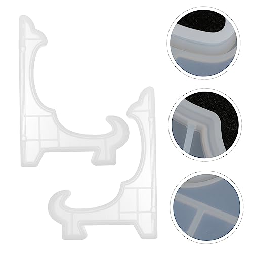 FIXOSHEE 2 Stück DIY Silikonform für Display Aufbewahrungsregal Handgefertigte Wiederverwendbare Gießform Weiß für Schmuckhalter und Desktop Dekoration von FIXOSHEE