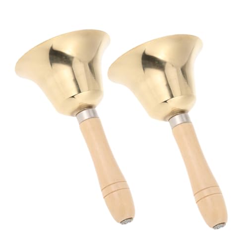 FIXOSHEE 2 Stück Handglocke Messing mit Ergonomischem Holzgriff Lauter Polierte Innenfläche Rutschfester Griff Vielseitig für Schule Yoga Meditation und Seniorenpflege FIXOSHEE 2 Stück Handglocke Messing mit Ergonomischem Holzgriff Lauter Polierte Innenfläche Rutschfester Griff Vielseitig für Schule Yoga Meditation und Seniorenpflege von FIXOSHEE