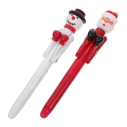 FIXOSHEE 2 Stück Lustige Weihnachts Boxing Kugelschreiber mit Santa und Schneemann Interaktive Geschenkidee für Erwachsene Schulbelohnung Festliche Schreibwaren für Weihnachten und FIXOSHEE 2 Stück Lustige Weihnachts Boxing Kugelschreiber mit Santa und Schneemann Interaktive Geschenkidee für Erwachsene Schulbelohnung Festliche Schreibwaren für Weihnachten und von FIXOSHEE