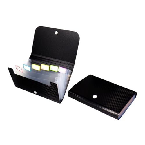FIXOSHEE 2 Stück Mini Aktenordner Tragbare Kleine Dokumententasche Fächern Vielseitiger Organizer für Münzen Belege Kleine Unterlagen Robustes Material für Büro und Unterwegs von FIXOSHEE