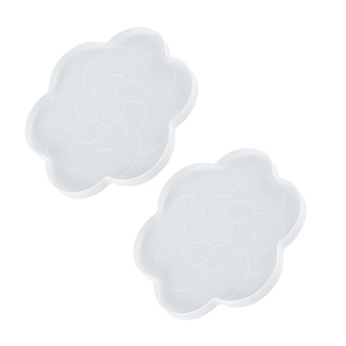 FIXOSHEE 2 Stück Silikonform Untersetzer Teiliges für DIY Handwerk Flexible Epoxidharz Gießformen Rutschfeste Silikonmatte Einfache für Kreative Geschenkideen von FIXOSHEE