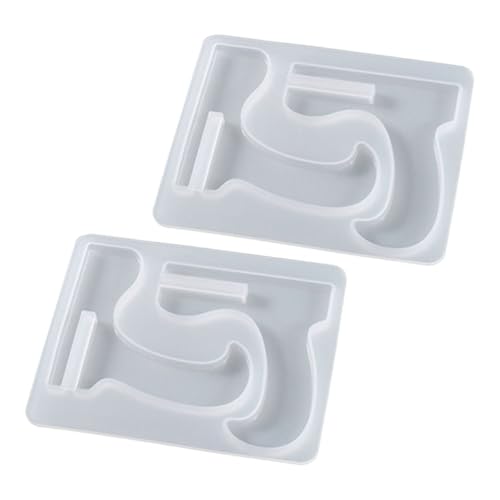 FIXOSHEE 2 Stück Silikonformen für Handyhalter DIY Epoxidharz Gießformen Unregelmäßige Hochglanz Handyständer Silikonform für Basteln und Dekoration von FIXOSHEE