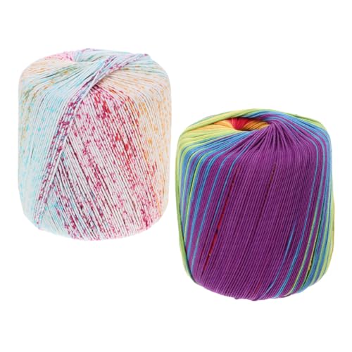 FIXOSHEE 2 Stück Stickgarn, Weiches Häkelgarn Zum Selberstricken, Mehrfarbiges Garn, Einfach Zu Verwendendes Baumwollgarn Für Alle Schwierigkeitsgrade FIXOSHEE 2 Stück Stickgarn, Weiches Häkelgarn Zum Selberstricken, Mehrfarbiges Garn, Einfach Zu Verwendendes Baumwollgarn Für Alle Schwierigkeitsgrade von FIXOSHEE