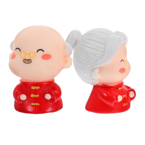 FIXOSHEE 2 Stück Teiliges Älteres Figurine Resin Jubiläums geschenk Tortendeko Hochzeit Valentinstag Weihnachtsdeko Attraktive Langlebige Ornament von FIXOSHEE
