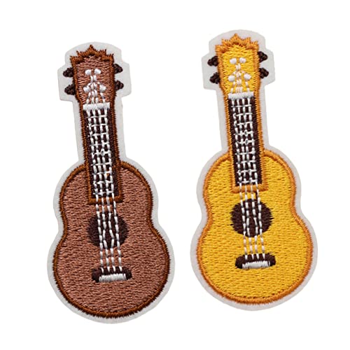 FIXOSHEE 2 Stück Teiliges Gitarren Stickerei Patch Kreative Nähapplikation Modisches Textil Reparatur Accessoire Langlebig für Kleidung Taschen und Hüte Gelb Braun FIXOSHEE 2 Stück Teiliges Gitarren Stickerei Patch Kreative Nähapplikation Modisches Textil Reparatur Accessoire Langlebig für Kleidung Taschen und Hüte Gelb Braun von FIXOSHEE