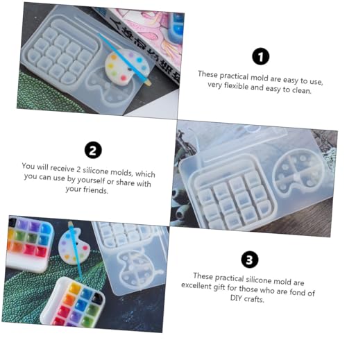 FIXOSHEE 2 Stück Teiliges Silikon Gießform für DIY Epoxidharz Farbwanne Flexibel Transparent Einfach zu Reinigen für Bastelkunst mit Trockenblumen und Glitzerelementen FIXOSHEE 2 Stück Teiliges Silikon Gießform für DIY Epoxidharz Farbwanne Flexibel Transparent Einfach zu Reinigen für Bastelkunst mit Trockenblumen und Glitzerelementen von FIXOSHEE
