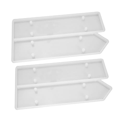 FIXOSHEE 2 Stück Teiliges Silikonform für DIY Türschild Gießform Langlebig Flexibel Wiederverwendbar für Epoxidharz und Dekorationsprojekte Wie Preisschild und Willkommensanhänger von FIXOSHEE