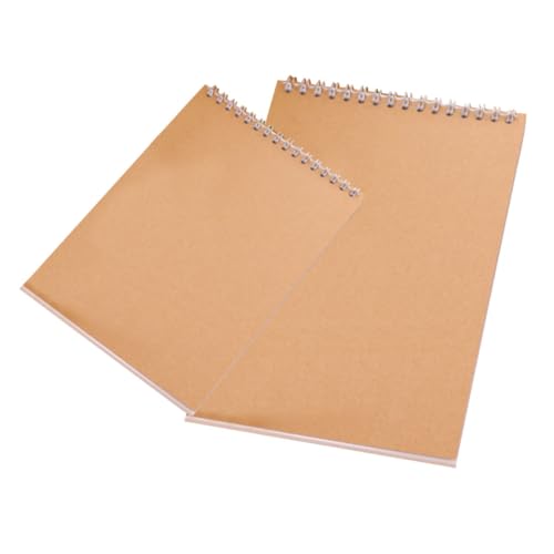 FIXOSHEE 2 Stück Teiliges Skizzenbuch Vintage Spiral notizblock mit Hochwertigem Kraftpapier Großes Künstler skizzenheft für Wasserfarben Schüler Zeichnen und Malen Vielseitiges FIXOSHEE 2 Stück Teiliges Skizzenbuch Vintage Spiral notizblock mit Hochwertigem Kraftpapier Großes Künstler skizzenheft für Wasserfarben Schüler Zeichnen und Malen Vielseitiges von FIXOSHEE