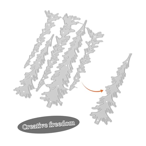 FIXOSHEE 2 Stück Teiliges Weihnachtsbaum Stanzformen aus Metall Vielseitige Schneidevorlagen für Papier Stoff und Dünnes Metall für Scrapbooking Karten und Festliche Dekorationen von FIXOSHEE