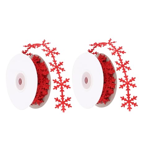 FIXOSHEE 2 Stück Weihnachtliche Geschenkband Schneeflocken Dekoratives Geschenkverpackungsband Rot Festliche Schleifen für DIY Basteln Weihnachtsbaum Dekoration FIXOSHEE 2 Stück Weihnachtliche Geschenkband Schneeflocken Dekoratives Geschenkverpackungsband Rot Festliche Schleifen für DIY Basteln Weihnachtsbaum Dekoration von FIXOSHEE