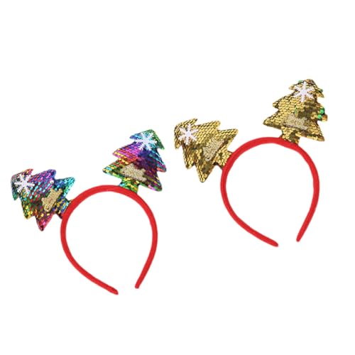 FIXOSHEE 2 Stück Weihnachtsbaum Haarreif mit Pailletten Kreatives Party Haarschmuck Zubehör Leichte und Bequeme Stirnbänder für Weihnachten Fasching Fotoshootings und Festdekoration FIXOSHEE 2 Stück Weihnachtsbaum Haarreif mit Pailletten Kreatives Party Haarschmuck Zubehör Leichte und Bequeme Stirnbänder für Weihnachten Fasching Fotoshootings und Festdekoration von FIXOSHEE