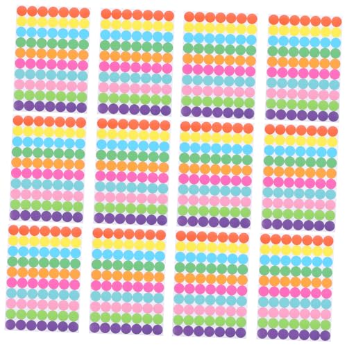 FIXOSHEE 20 Blatt Runde Klebepunkte Selbstklebende Farbetiketten für Markierung Sortierung Versiegelung Geeignet für Kalender Planer Geschenke Bastelprojekte Farben Je FIXOSHEE 20 Blatt Runde Klebepunkte Selbstklebende Farbetiketten für Markierung Sortierung Versiegelung Geeignet für Kalender Planer Geschenke Bastelprojekte Farben Je von FIXOSHEE