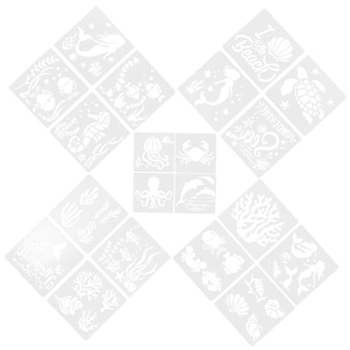 FIXOSHEE 20 Blatt Teiliges Meerestiere aus Robustem Pet material Wiederverwendbar und Leicht zu Reinigen für Wand Holz Leinwandgestaltung Vielseitige Meeresmotive für Kreative FIXOSHEE 20 Blatt Teiliges Meerestiere aus Robustem Pet material Wiederverwendbar und Leicht zu Reinigen für Wand Holz Leinwandgestaltung Vielseitige Meeresmotive für Kreative von FIXOSHEE
