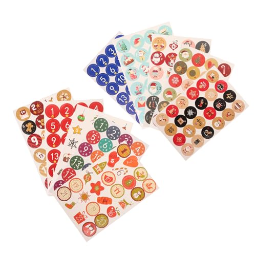FIXOSHEE 20 Blatt Teiliges Weihnachtszahlen Aufkleber Runde Verpackungssticker mit Festlichem Muster Selbstklebend für Geschenkverpackungen Umschläge und Partydekoration Geeignet für Büro FIXOSHEE 20 Blatt Teiliges Weihnachtszahlen Aufkleber Runde Verpackungssticker mit Festlichem Muster Selbstklebend für Geschenkverpackungen Umschläge und Partydekoration Geeignet für Büro von FIXOSHEE