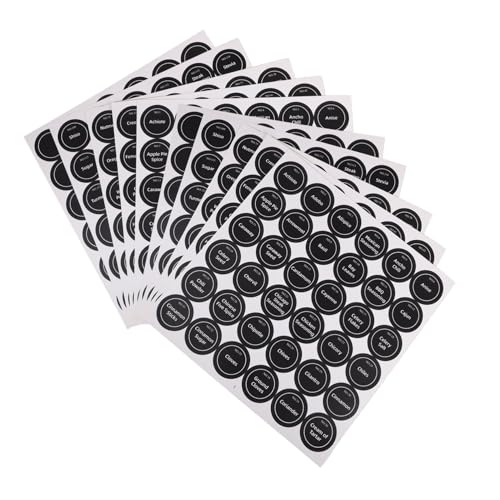 FIXOSHEE 20 Blatt Wasserdichte Gewürzglas etiketten Runde Selbstklebende Gewürzetiketten mit Vorgedruckten Englischen Bezeichnungen für Küche und Vorratsbehälter Schwarzes Design FIXOSHEE 20 Blatt Wasserdichte Gewürzglas etiketten Runde Selbstklebende Gewürzetiketten mit Vorgedruckten Englischen Bezeichnungen für Küche und Vorratsbehälter Schwarzes Design von FIXOSHEE